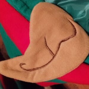 CHRJSTMAS GRINCHY ELF COSTUME Elf Ear hat Jacket & Capri length pants